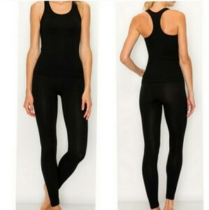 Kimberly C 2-PC Activwear Set Leggings & Racerback Tank Top Gym Yoga Workout